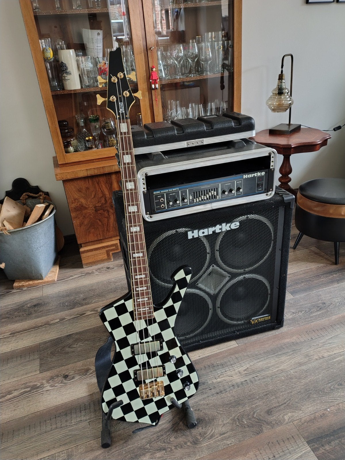 Hartke versterker set eventueel met Ibanez Iceman ICB08LTD, Ophalen, Zo goed als nieuw, Basgitaar, 100 watt of meer