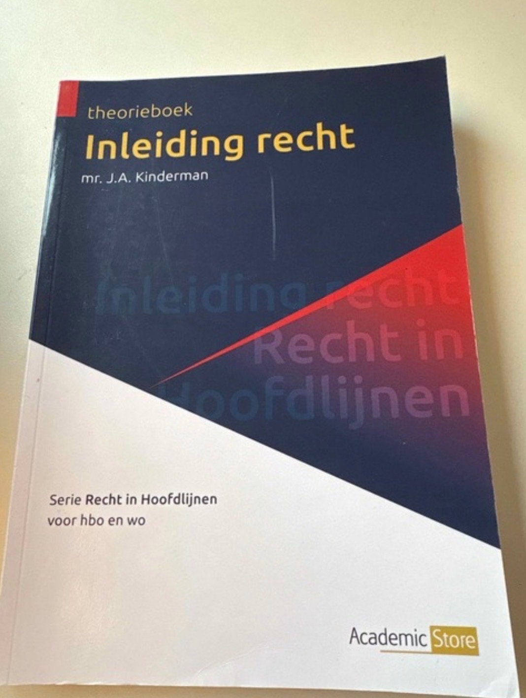 Theorieboek Inleiding recht, Ophalen of Verzenden, Gamma, Zo goed als nieuw, HBO