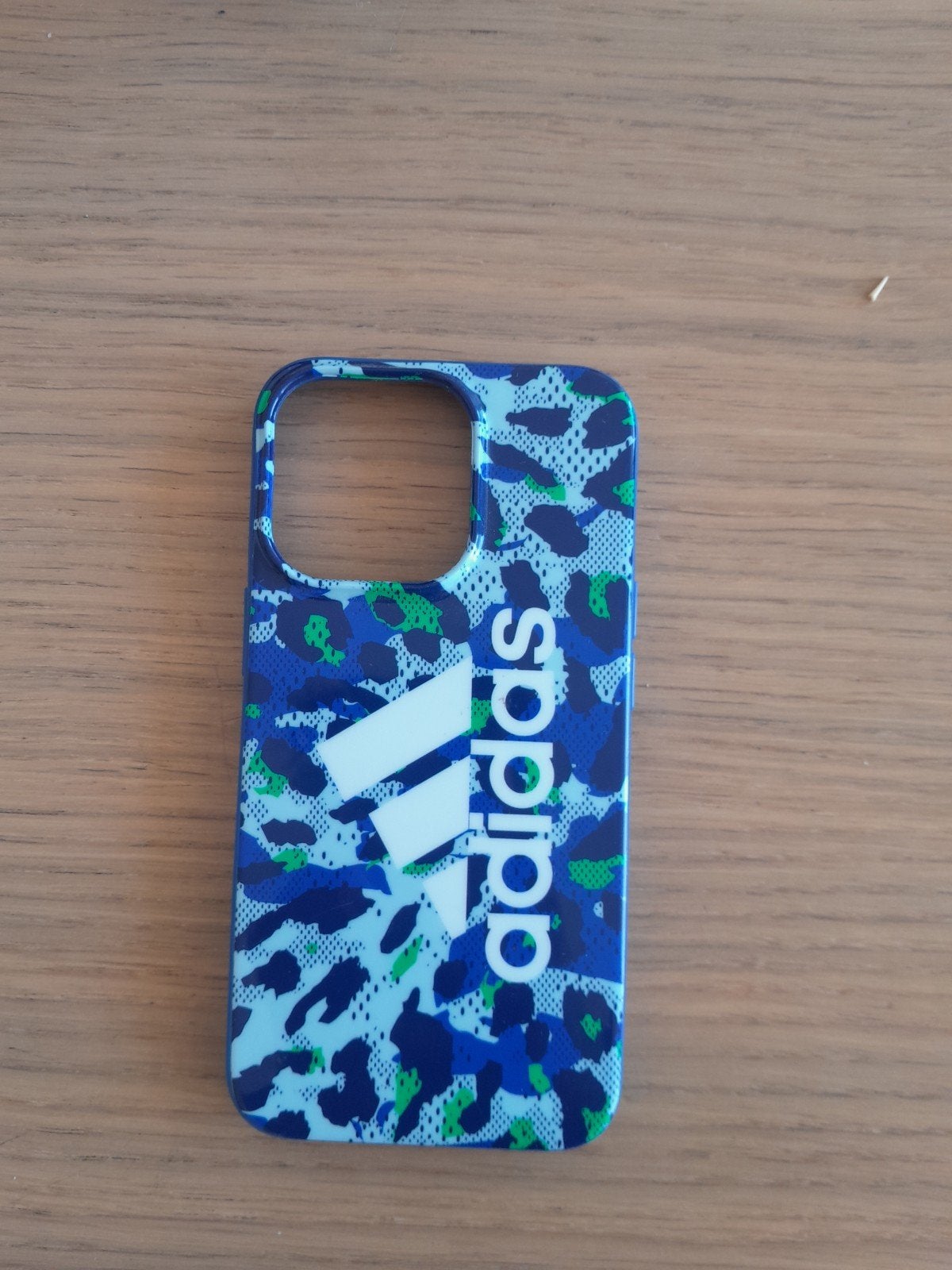 Adidas iPhone 13 Hoesje - Blauw Leopard Print (NIET ge, Ophalen, Textiel, Overige typen, Nieuw