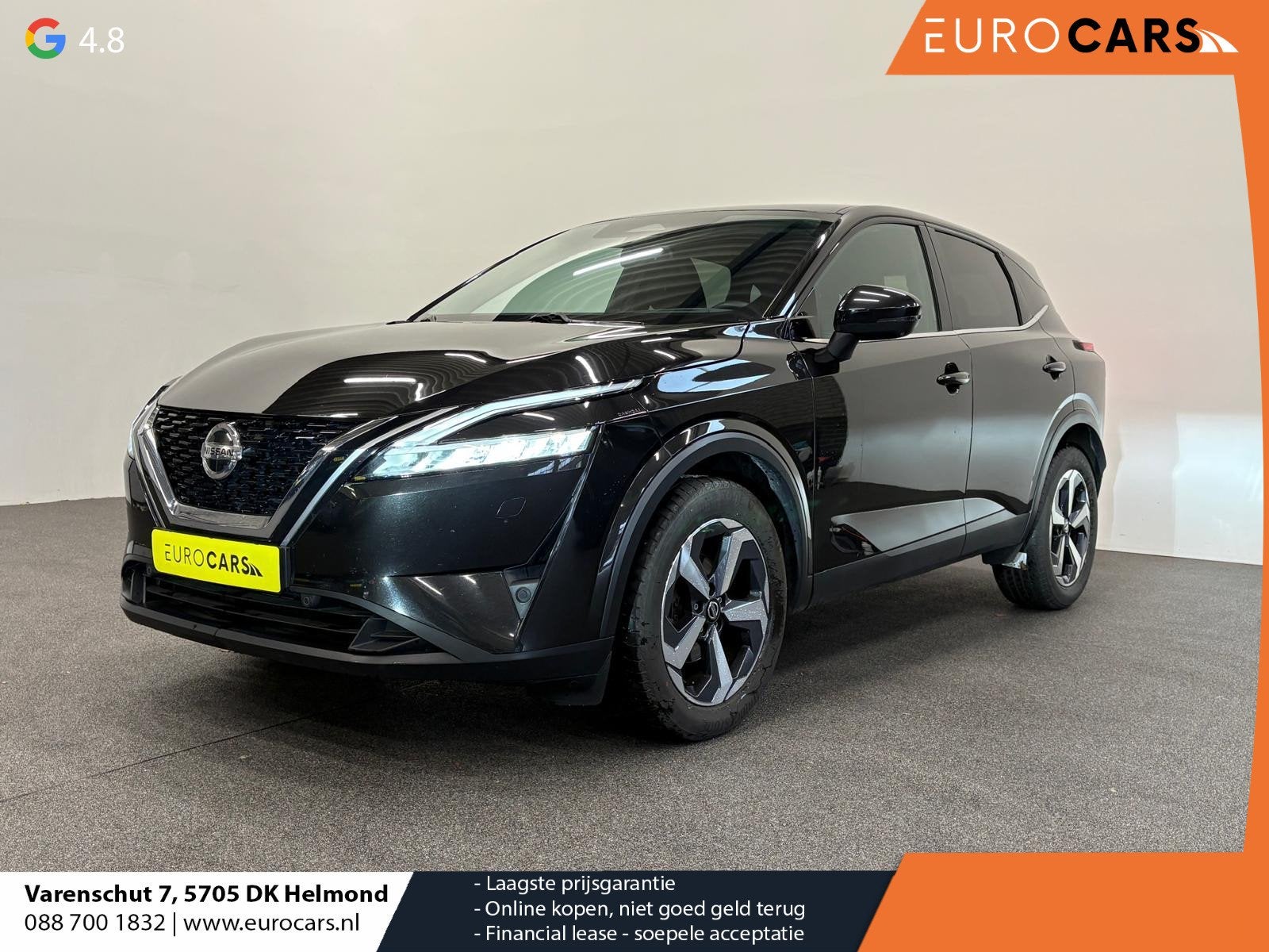 Nissan Qashqai 1.3 MHEV Xtronic N-Connecta Airco ECC Navi Ca, Dealer onderhouden, Stof, Zwart, Bedrijf
