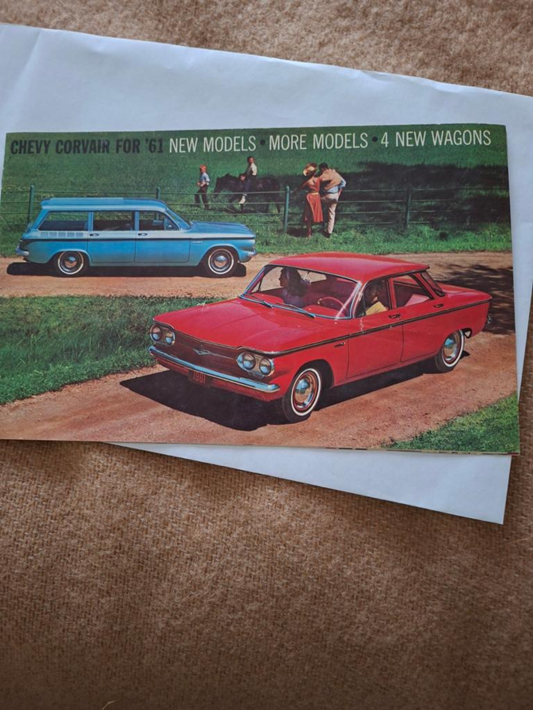 Folder Chevrolet Corvair 1961 - Nette staat, Ophalen of Verzenden, Gelezen, Chevrolet