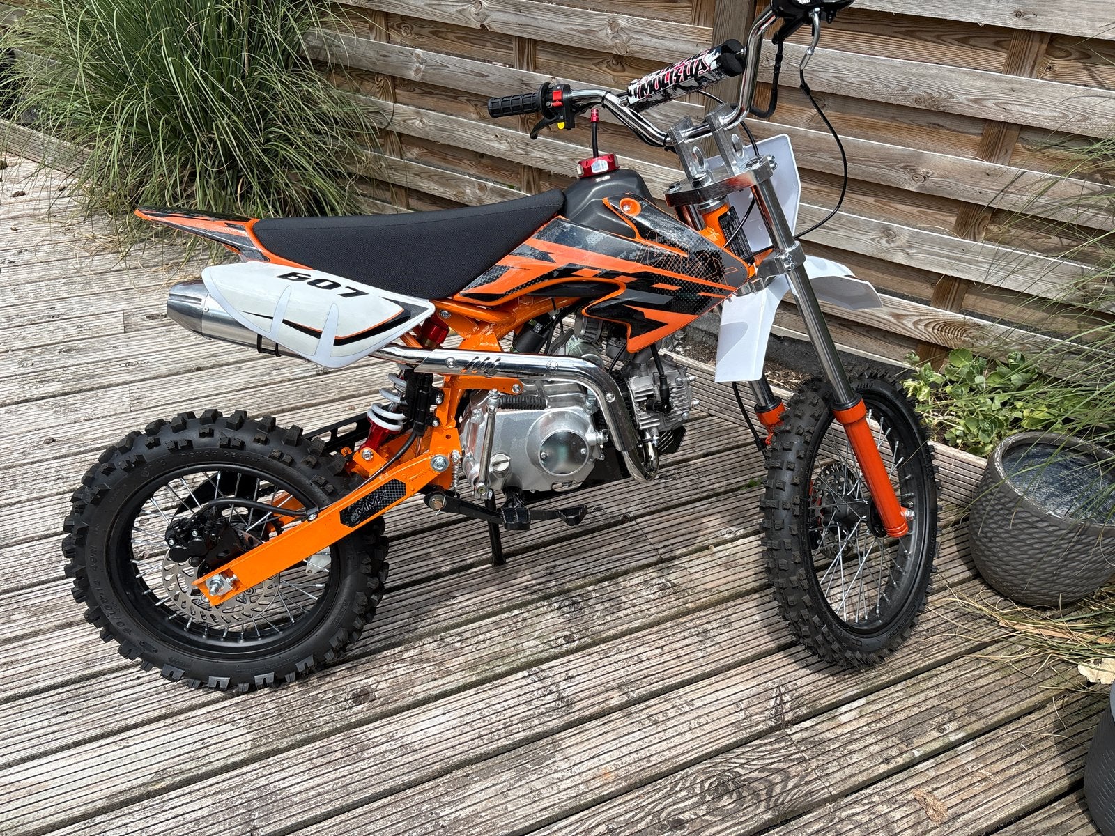 Pitbike / Crossmotor - Oranje/Zwart, Nieuw, Particulier, 11 kW of minder, Handgeschakeld