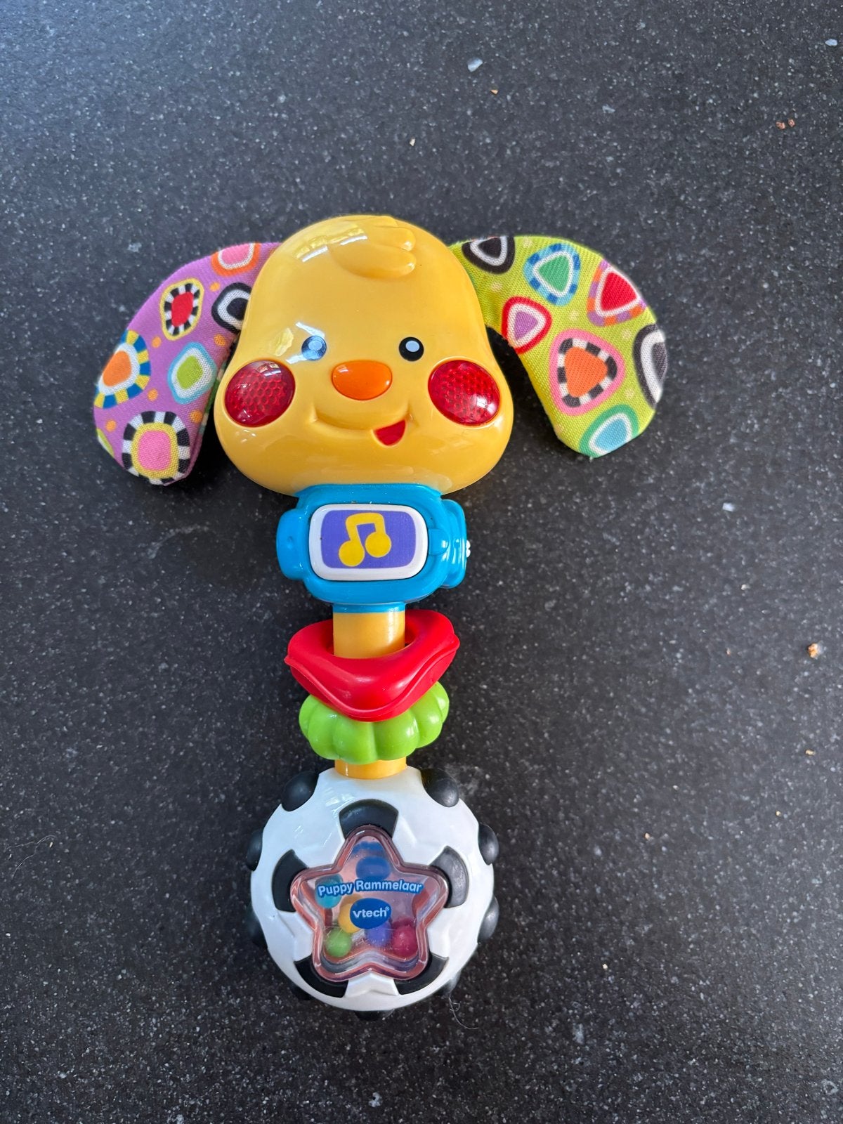 VTech Puppy Rammelaar met Geluid, Ophalen of Verzenden, Zo goed als nieuw, Rammelaar, Met licht