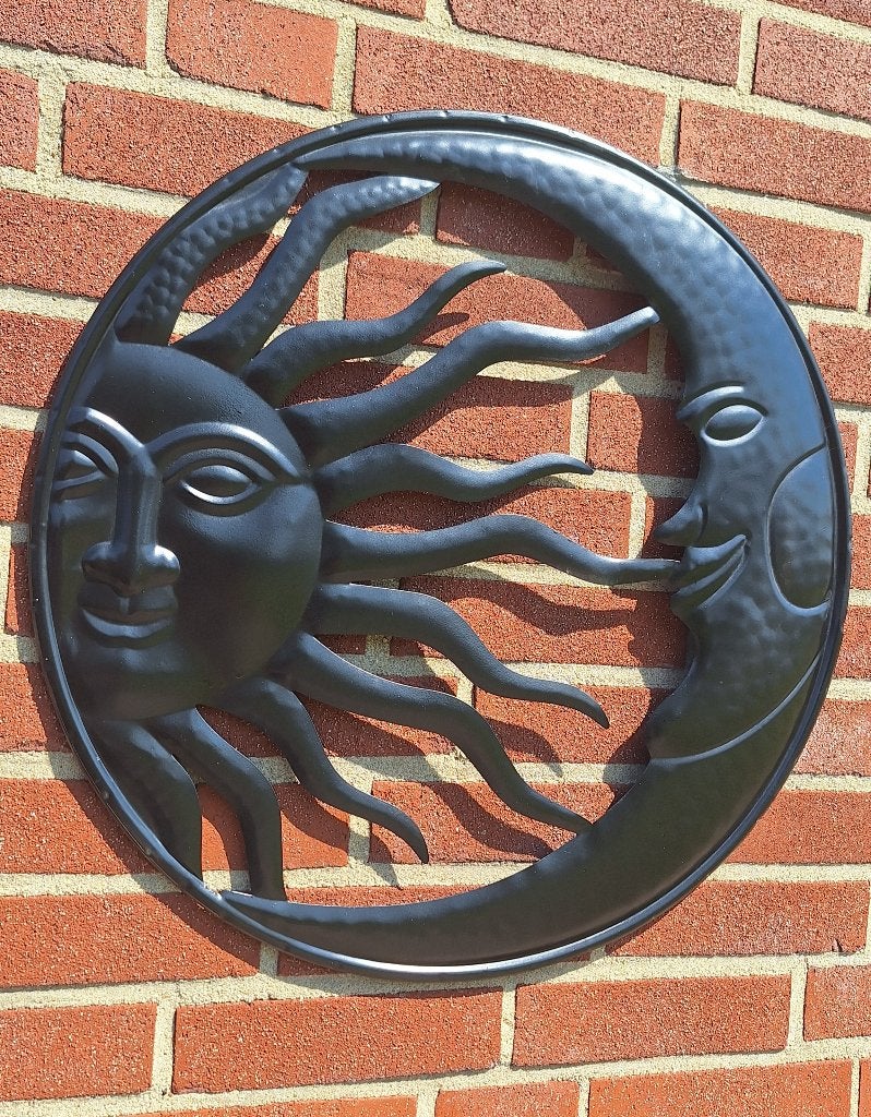 Tuinwanddecoratie zon maan Ø 54 cm, Verzenden, Nieuw