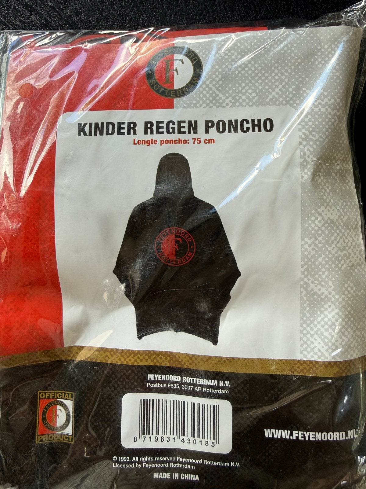 Feyenoord Kinder Regen Poncho - Nieuw, Ophalen of Verzenden, Nieuw, Jongen of Meisje