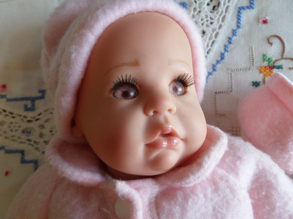 oude babypop Götz 30 cm, Verzamelen, Ophalen of Verzenden, Zo goed als nieuw, Babypop, Levensecht of Reborn