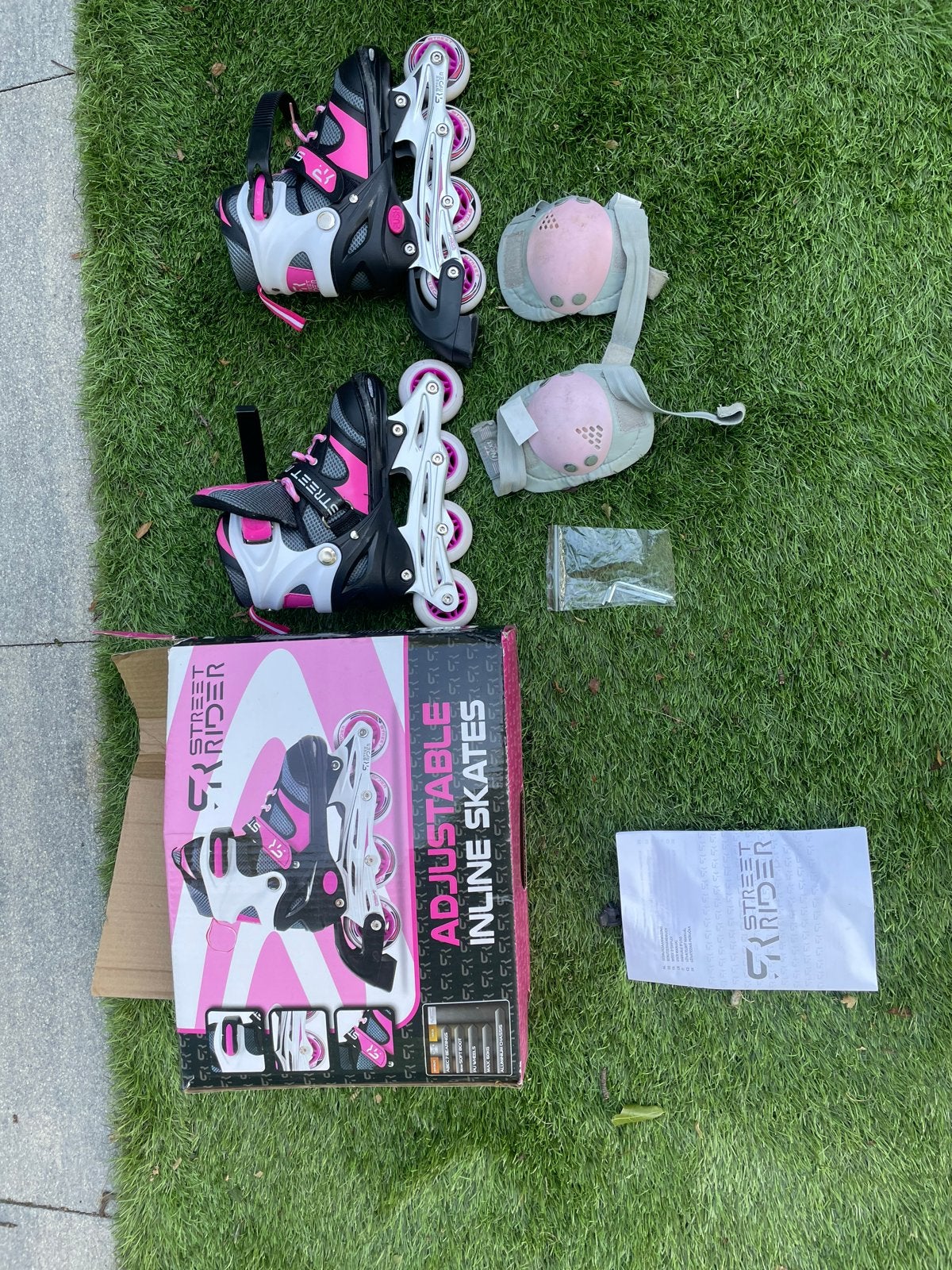 Street Rider verstelbare inline skates roze/zwart, maat30-35, Ophalen, Verstelbaar, Zo goed als nieuw, Kinderen