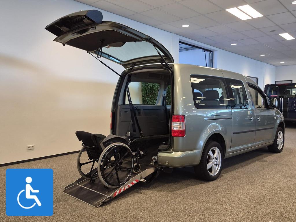 Volkswagen Caddy Maxi Rolstoelauto 5+1, Voorwielaandrijving, 12 maanden, Stof, Gebruikt