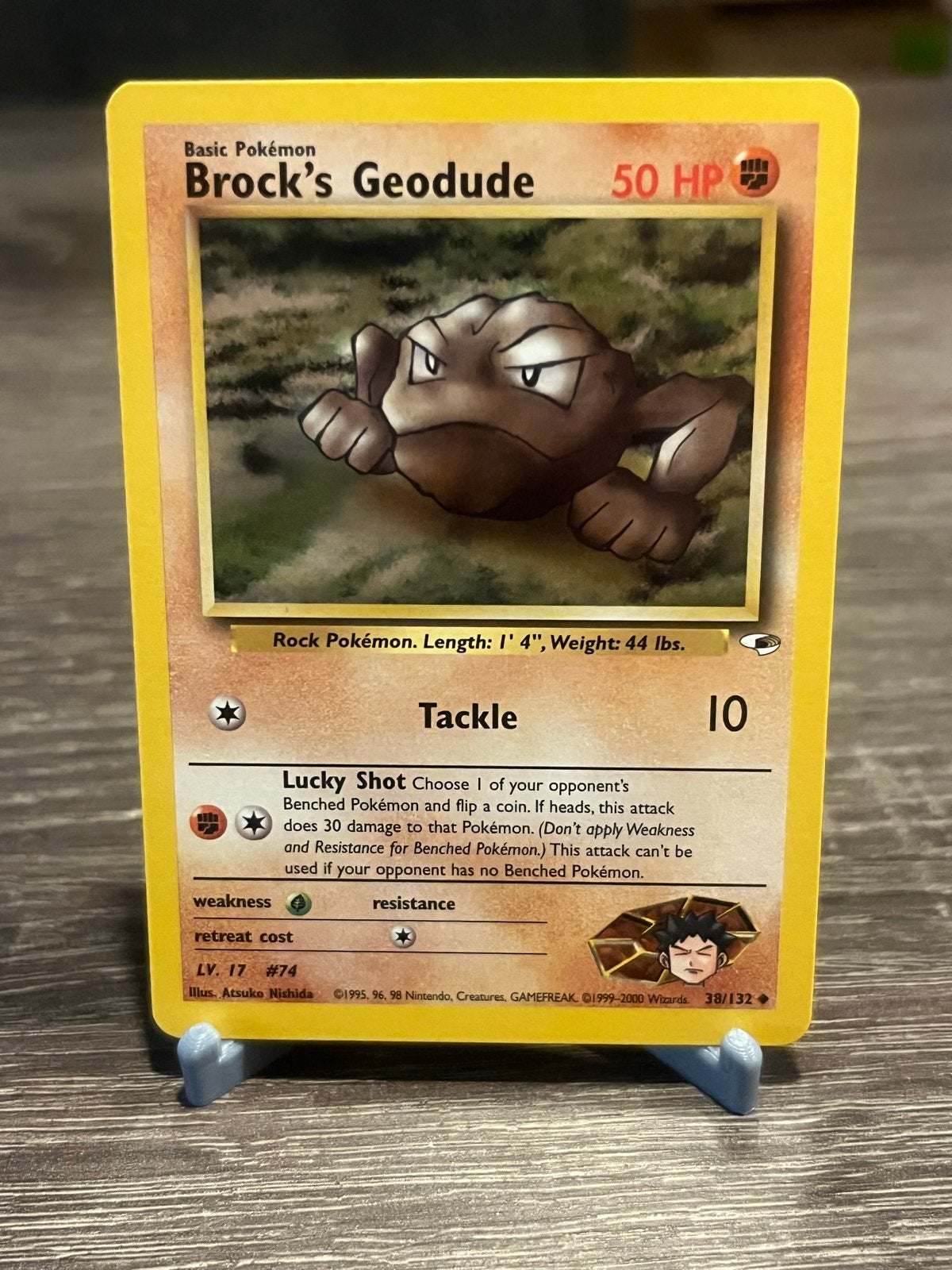 Brock's Geodude (38/132) - Gym Heroes - EX, Ophalen of Verzenden, Zo goed als nieuw, Losse kaart