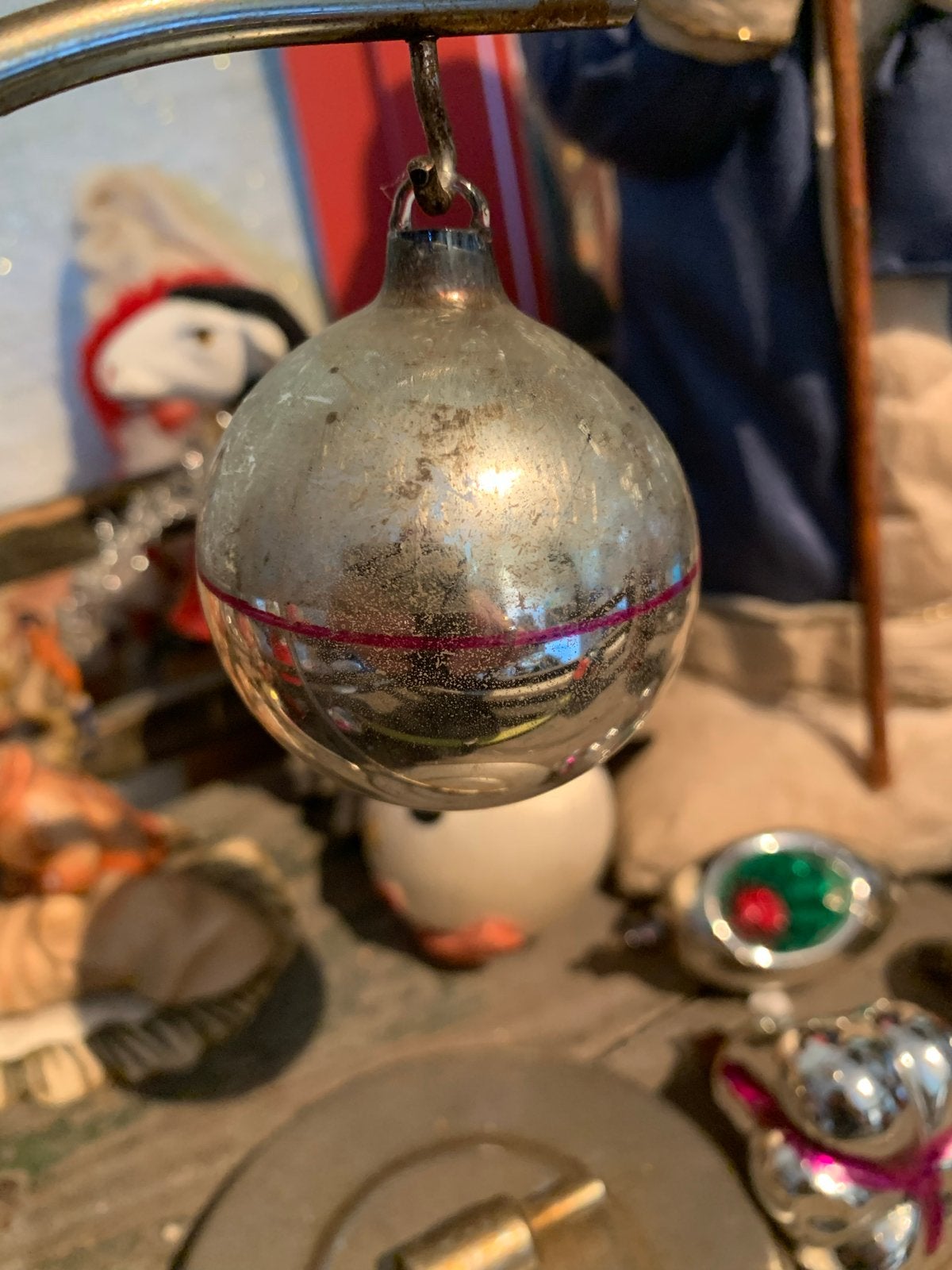 Kerst ajeko glazen oogje kerstbal, Diversen, Gebruikt, T, Ophalen of Verzenden, N