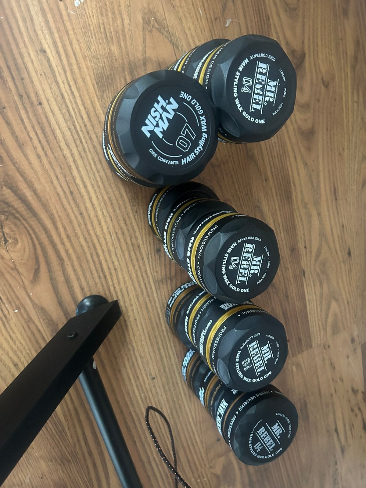 Nish Man Hair Styling Set Powder P5 Ultra Hold Wax Gold One, Ophalen of Verzenden, Nieuw, Gel, Wax, Haarlak of Mousse