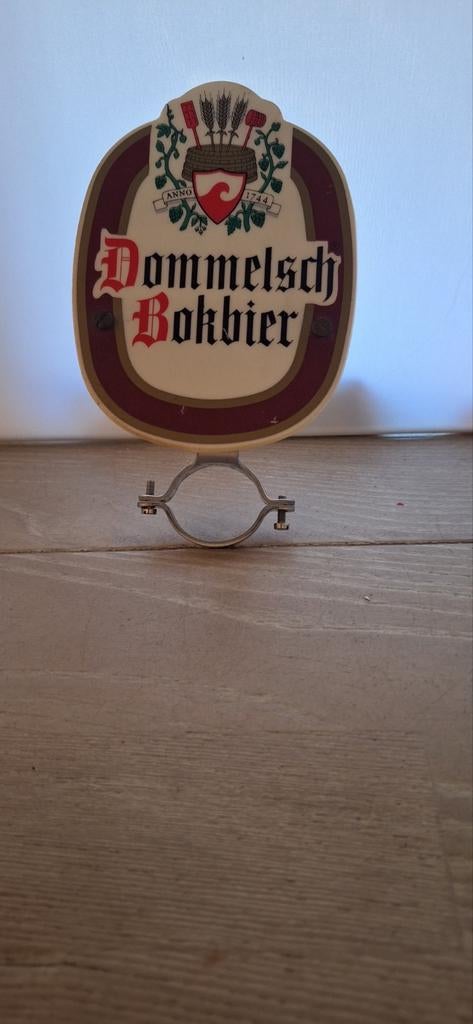 Dommelsch bier tapruiter tap schildje (27426), Verzamelen, Biermerken, Ophalen of Verzenden, Zo goed als nieuw, Overige merken