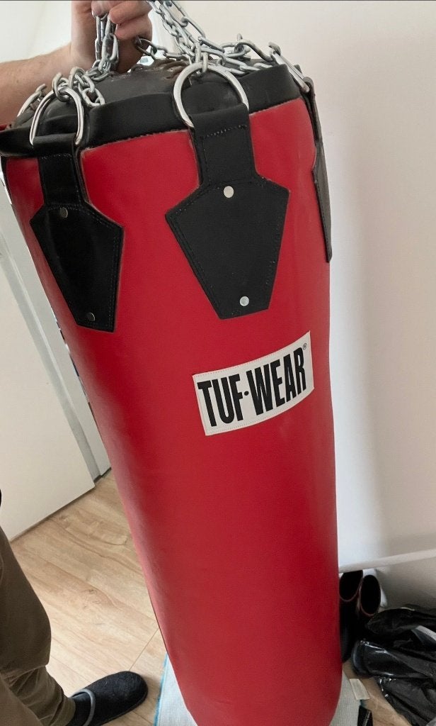 Boxing zak van echte leer Tuf Wear Gigantor, Ophalen, Zo goed als nieuw, Bokszak