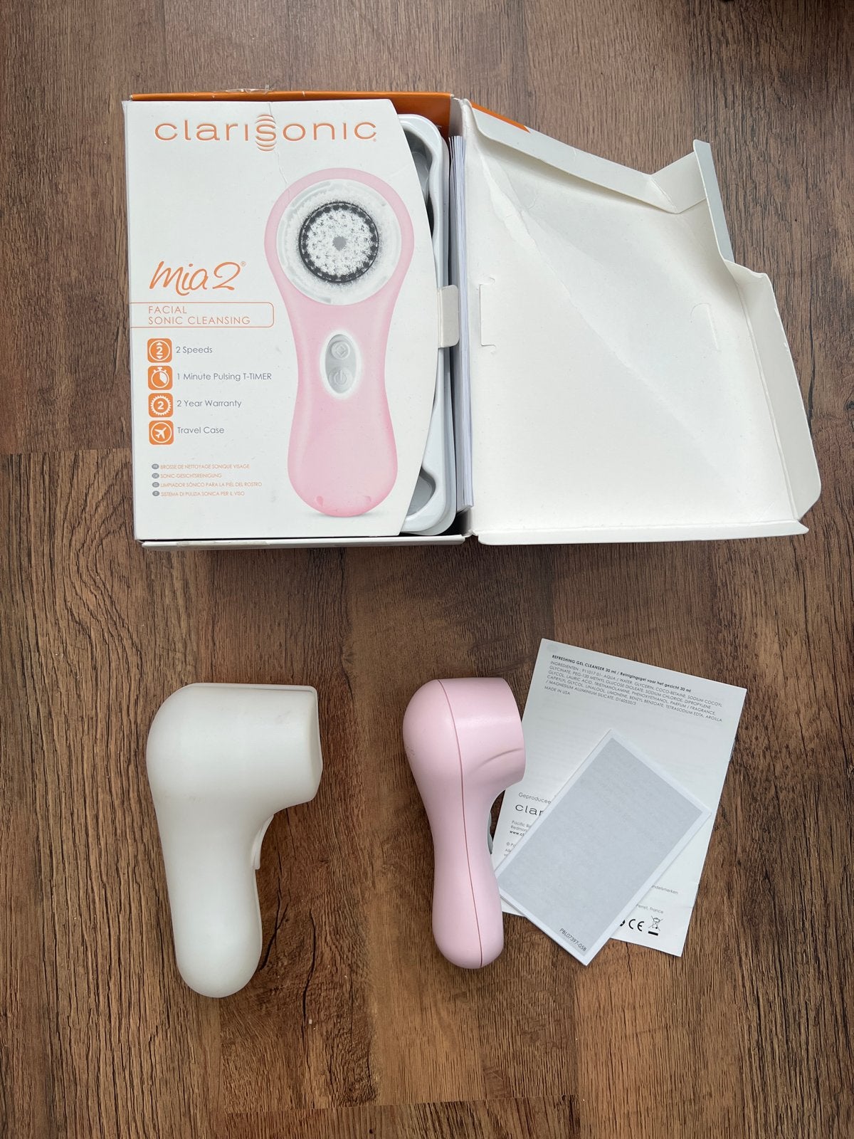 Clarisonic Mia 2 Gezichtsreinigingsborstel - Roze, Ophalen of Verzenden, Zo goed als nieuw, Overige typen