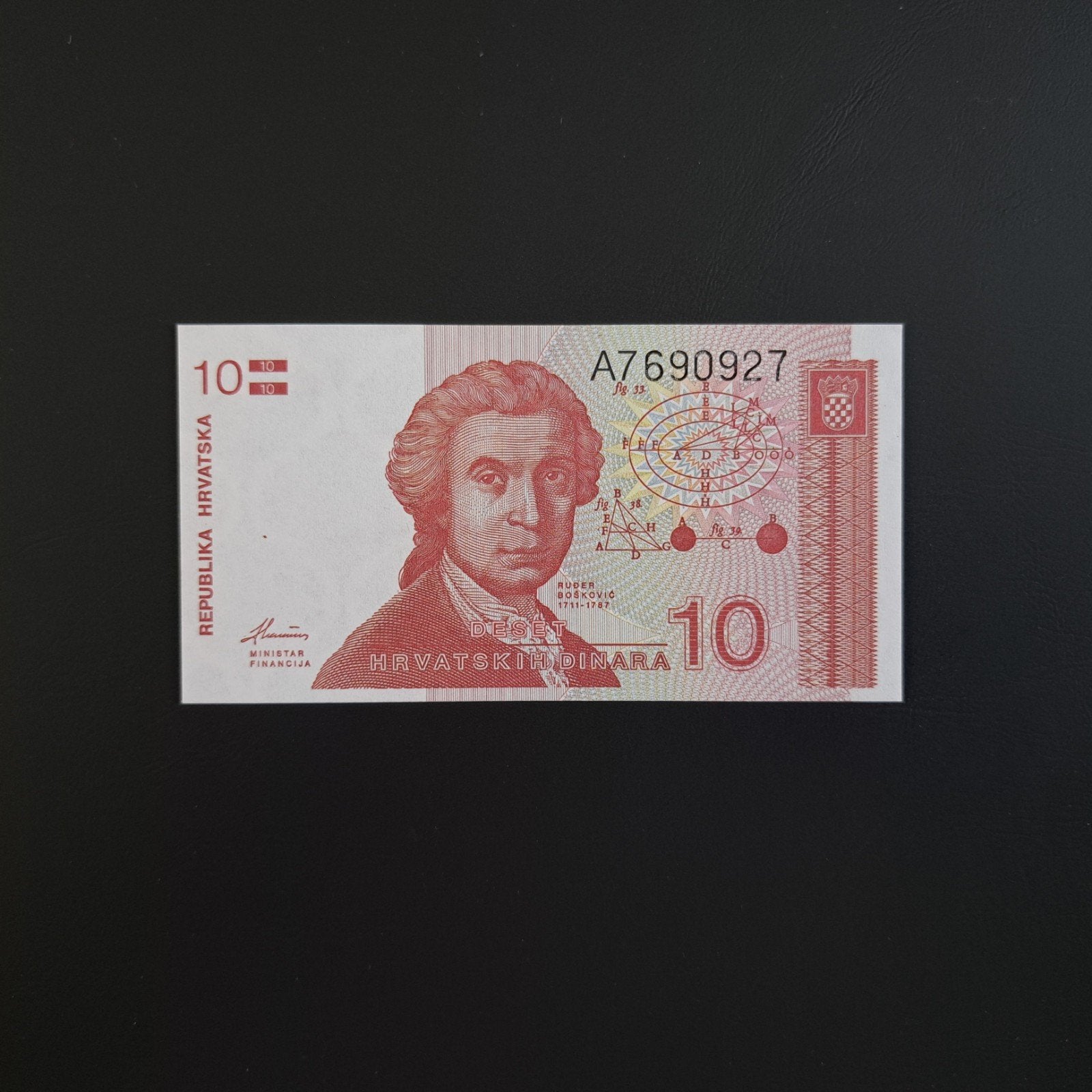10 dinar Kroatië #052, Postzegels en Munten, Bankbiljetten | Europa | Niet-Eurobiljetten, Verzenden, Overige landen, Los biljet