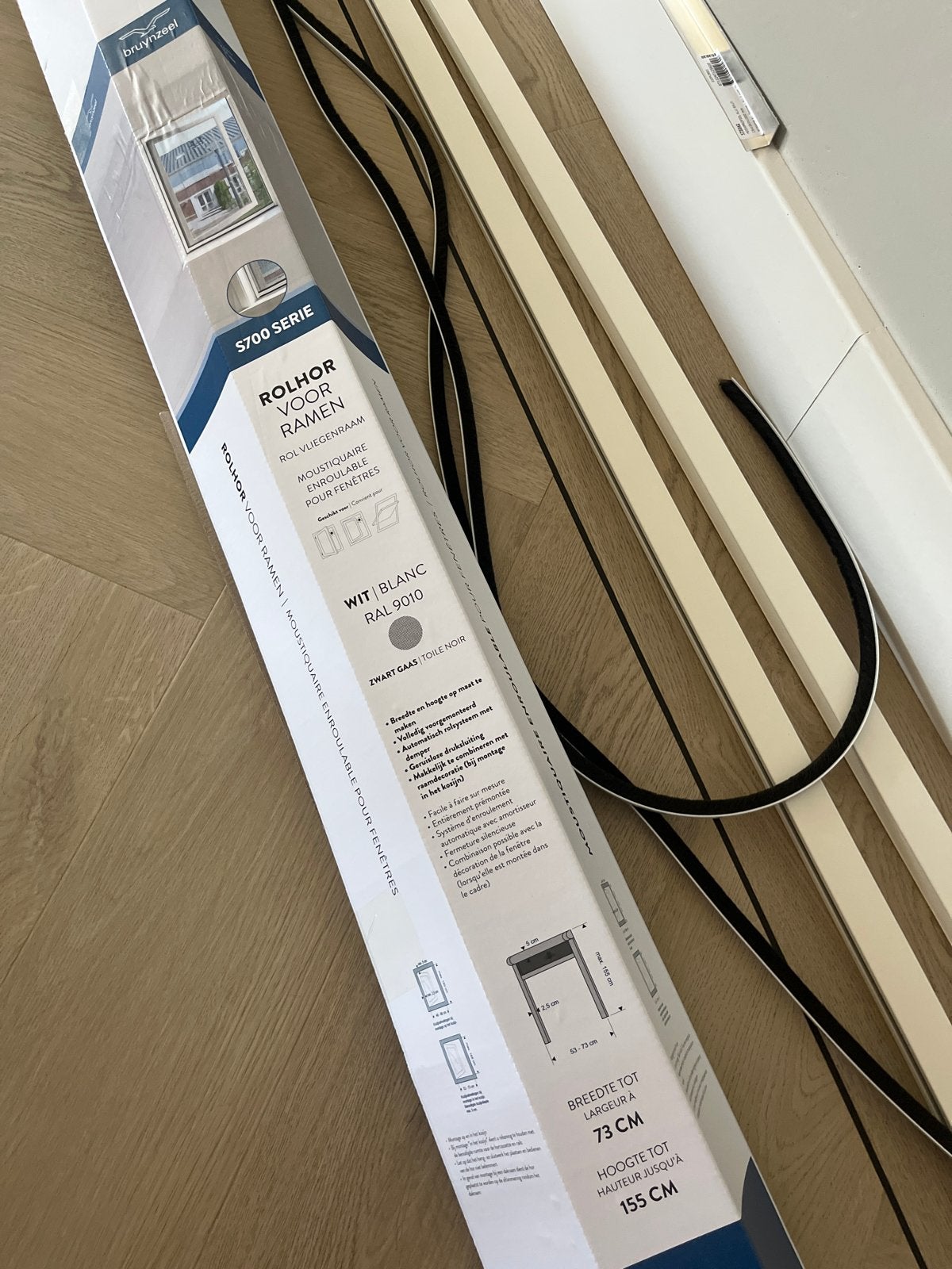 Bruynzeel Rolhor voor Ramen S700 Serie - Wit/Zwart, Kunststof, Minder dan 80 cm, Hordeur, Nieuw