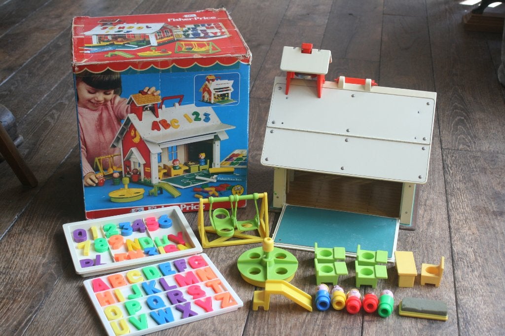 Fisher price play family school 923 (BOXED) jaren 70, Kinderen en Baby's, Speelgoed | Fisher-Price, Ophalen of Verzenden, Zo goed als nieuw