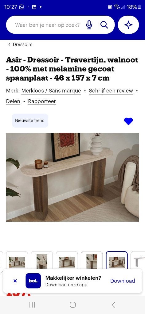 Dressoir walnoot, Ophalen, Zo goed als nieuw, 25 tot 50 cm