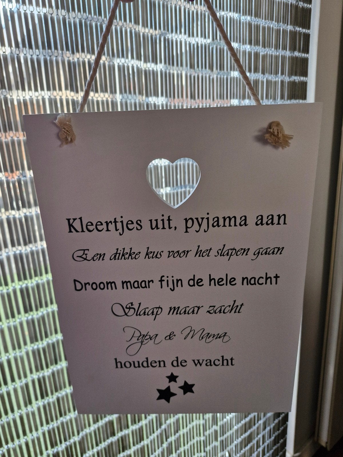 wandbord met tekst, Ophalen of Verzenden