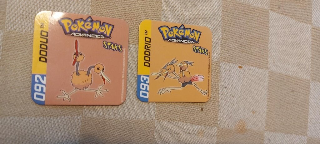 magneten speelgoed pokemon panini staks Doduo en Dodrio, Ophalen of Verzenden, Nieuw, Overige merken