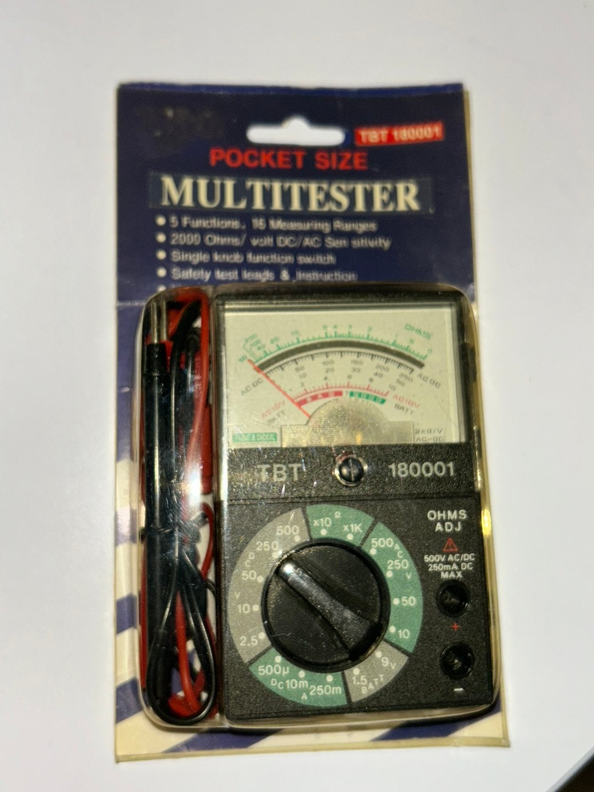 tbt pocket size multitester analog multimeter 180001, Ophalen of Verzenden, Zo goed als nieuw