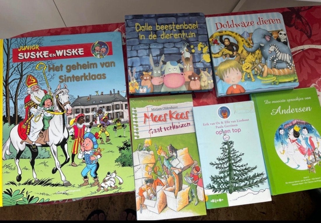 6 Kinderboeken: Suske en Wiske, Sprookjes, Mees Kees, Ophalen of Verzenden, Gelezen, Sprookjes