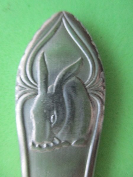 (KB5620) Kinderbestek Konijn mes (model 2), Ophalen of Verzenden, Gebruikt