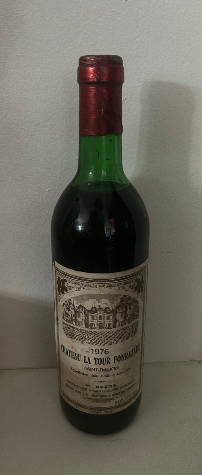 Chateau La Tour Fonrazade Saint-Émilion 1976, Gebruikt, Frankrijk, Ophalen of Verzenden, Rode wijn