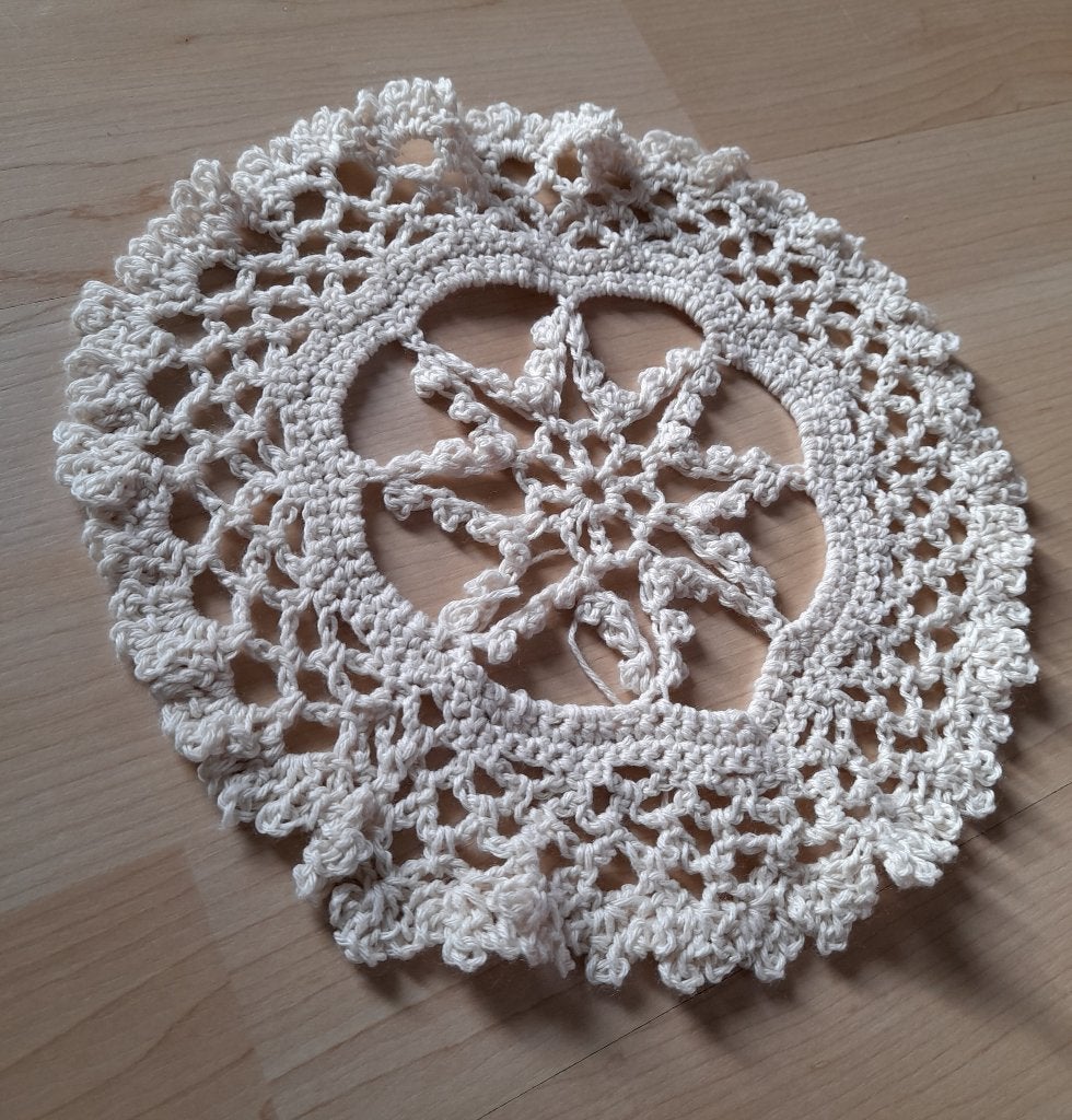 NIEUW Nostalgisch GEHAAKT KLEEDJE doorsnee 24 cm, Huis en Inrichting, Woonaccessoires | Overige, Ophalen of Verzenden, Nieuw
