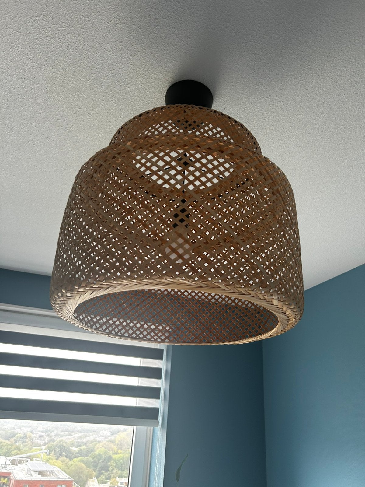 IKEA SINNERLIG Bamboo Pendant Lamp (Ilse Crawford Design)50€, Ophalen, Zo goed als nieuw, Rond