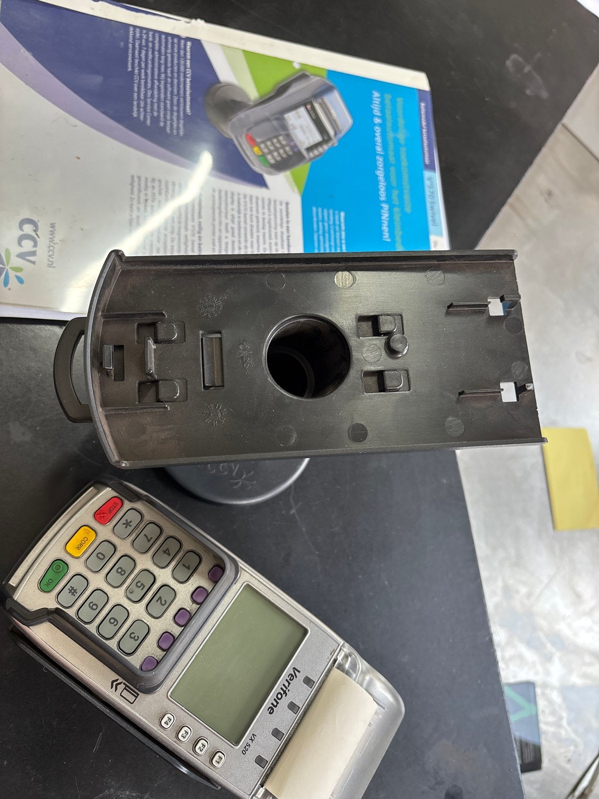 Verifone VX 520 pinautomaat met CCV V570 Swivel standaard, Ophalen of Verzenden, Gebruikt