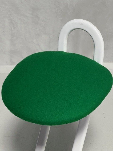 Gastone Rinaldi barkruk vintage design retro kruk groen, Ophalen, Gebruikt, Met voetsteun, .