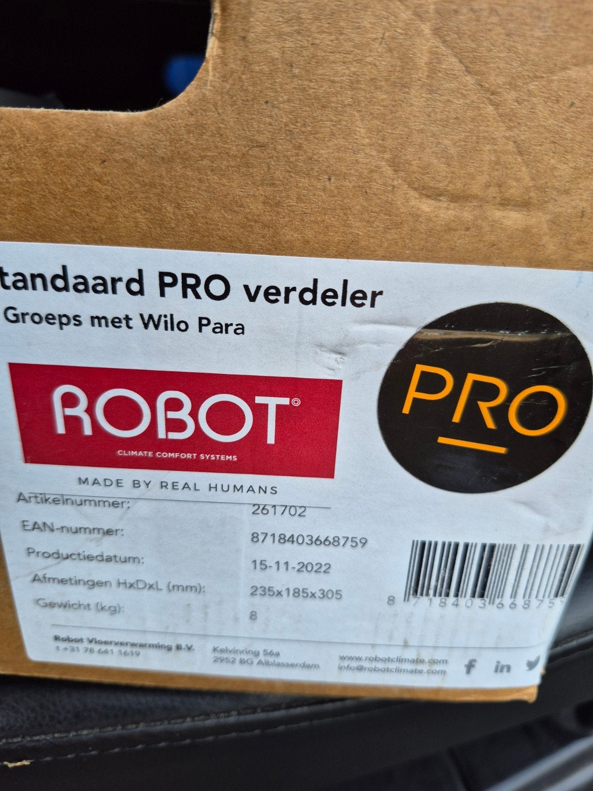 Robot Standaard PRO verdeler 2 Groeps met Wilo Para, Ophalen, 30 tot 80 cm, Overige typen, Nieuw