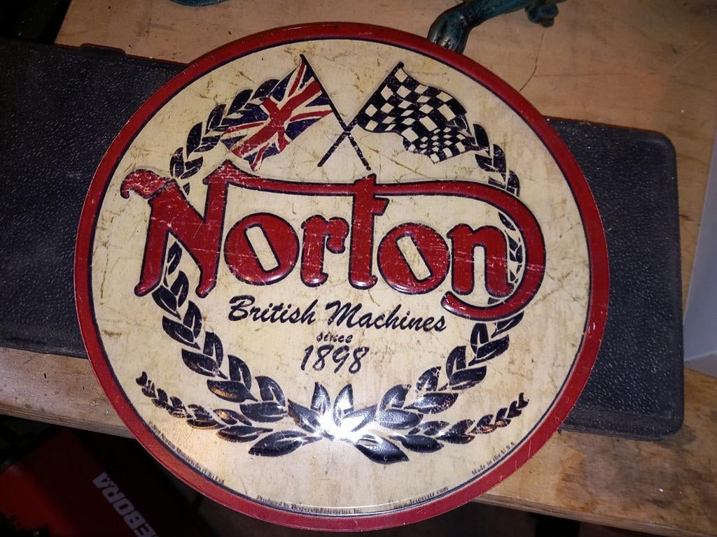 Norton bordje, Ophalen of Verzenden, Zo goed als nieuw, Reclamebord