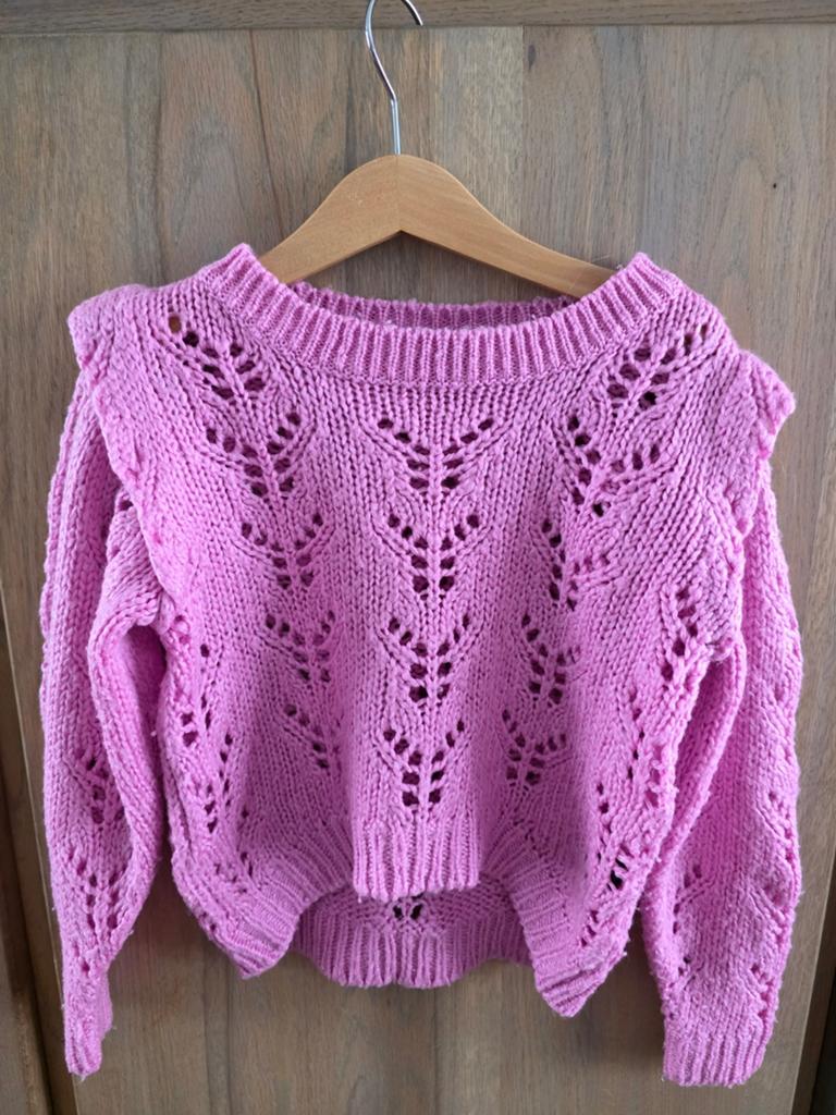 D-Zine Trui Roze Maat 128/134 - 100% Acryl, Kinderen en Baby's, Kinderkleding | Maat 128, Gebruikt, Meisje, D-Zine, Trui of Vest