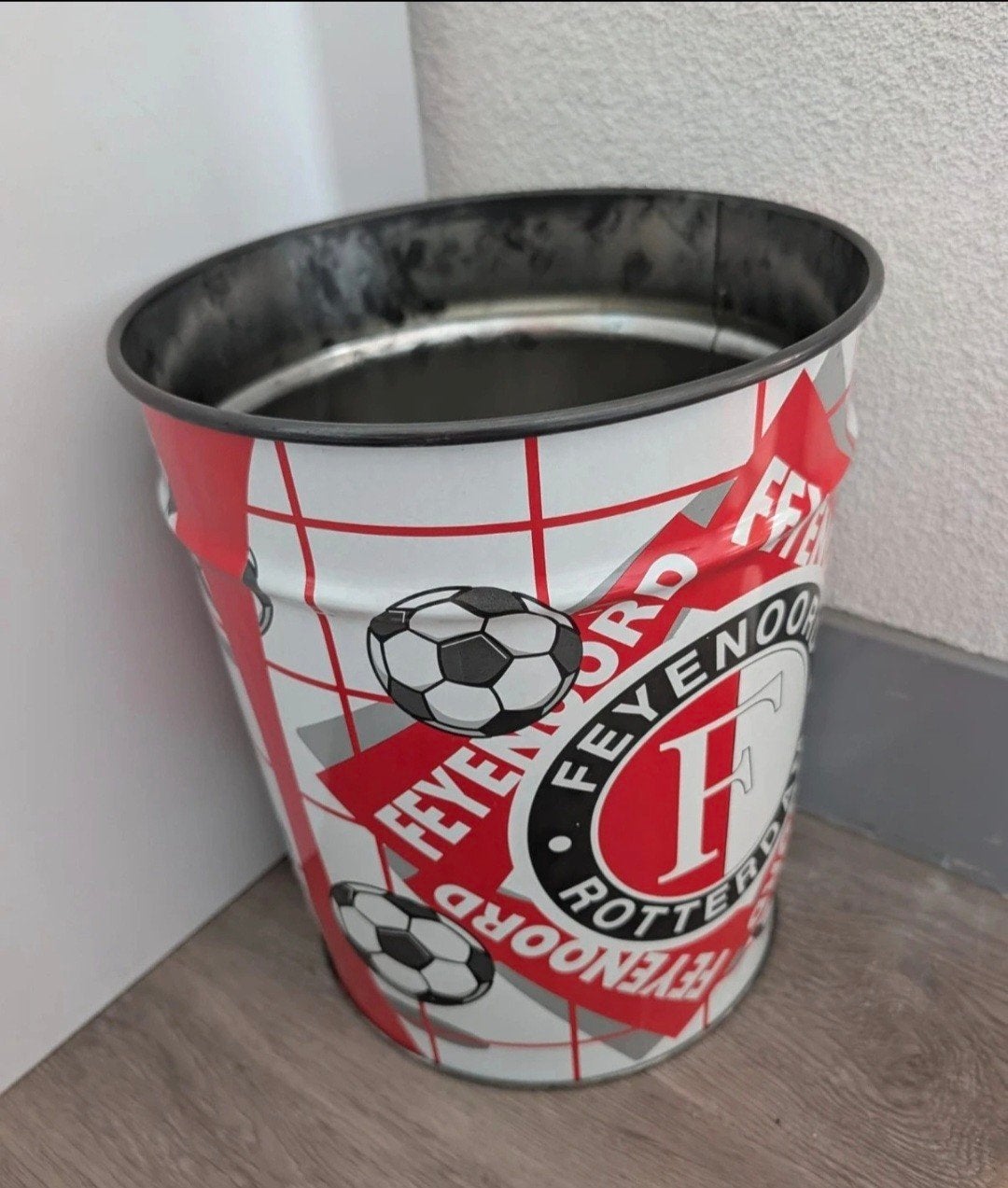 Feyenoord prullenbak/opbergemmer, Gebruikt, Meerkleurig, Overige stijlen, Ophalen of Verzenden