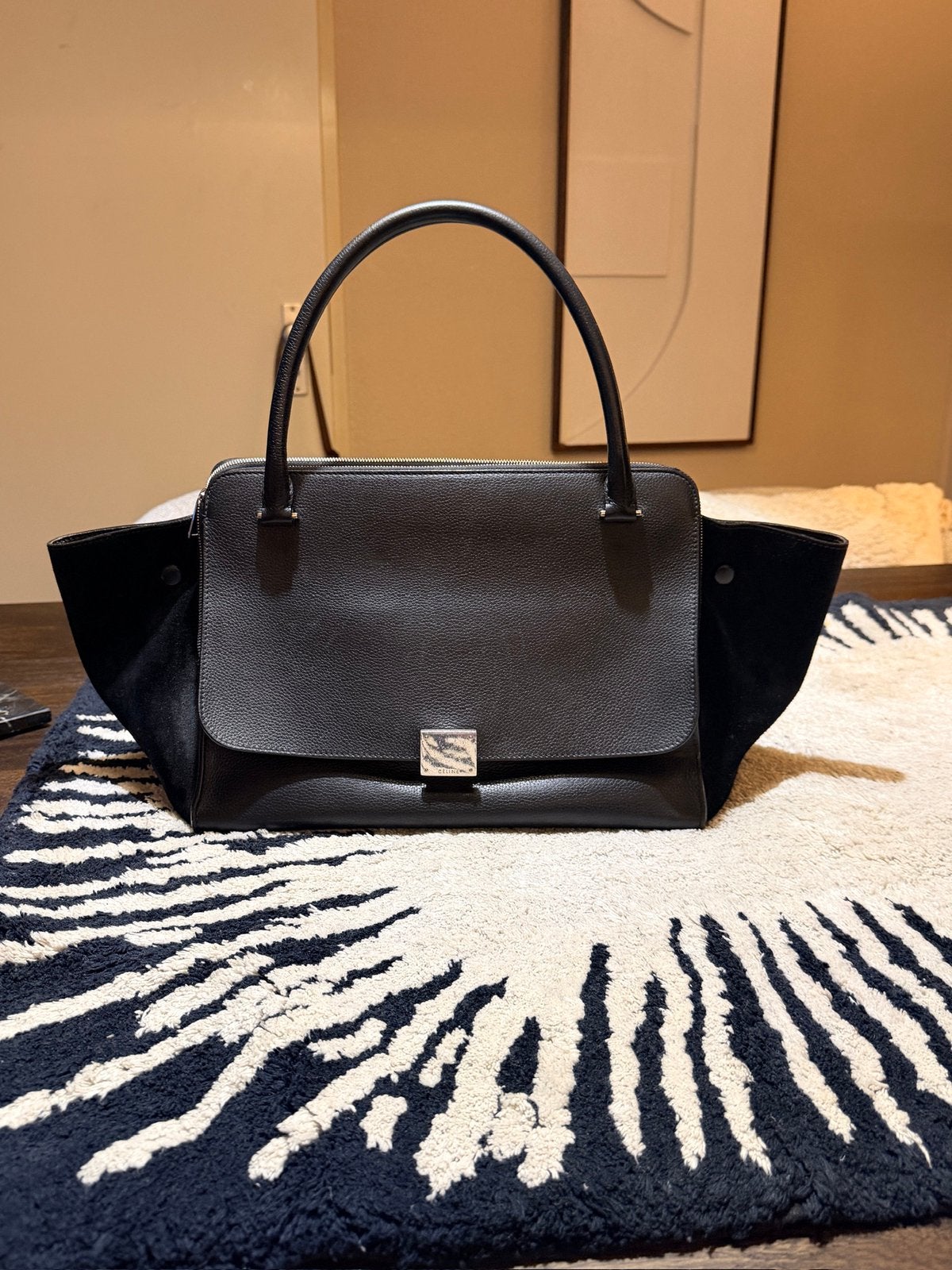 Zeer mooie lederen Celine tas, Ophalen, Zo goed als nieuw, Bruin, Handtas