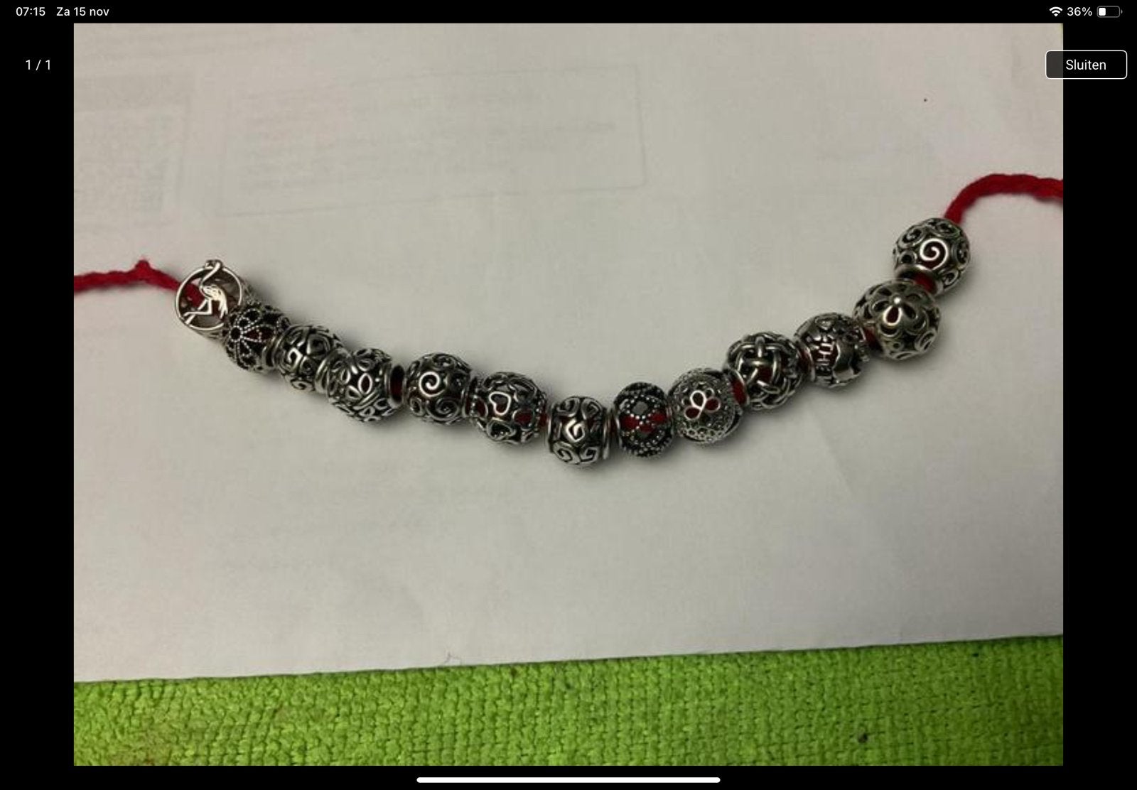 Pandora Bedel Spacer Prijs per stuk, Sieraden, Tassen en Uiterlijk, Bedels, Verzenden, Zo goed als nieuw, Zilver, Pandora