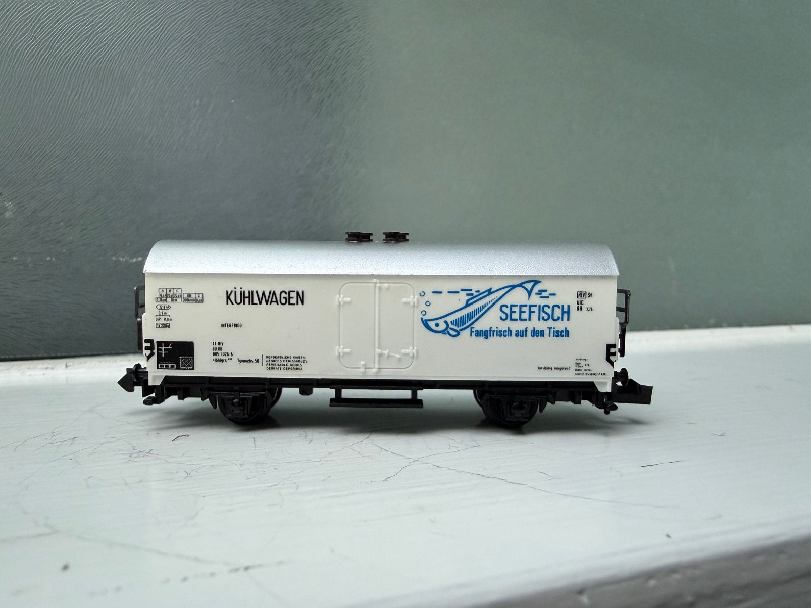 Minitrix 3223 koelwagen Seefisch, Gelijkstroom, Trix, Wagon, Ophalen of Verzenden