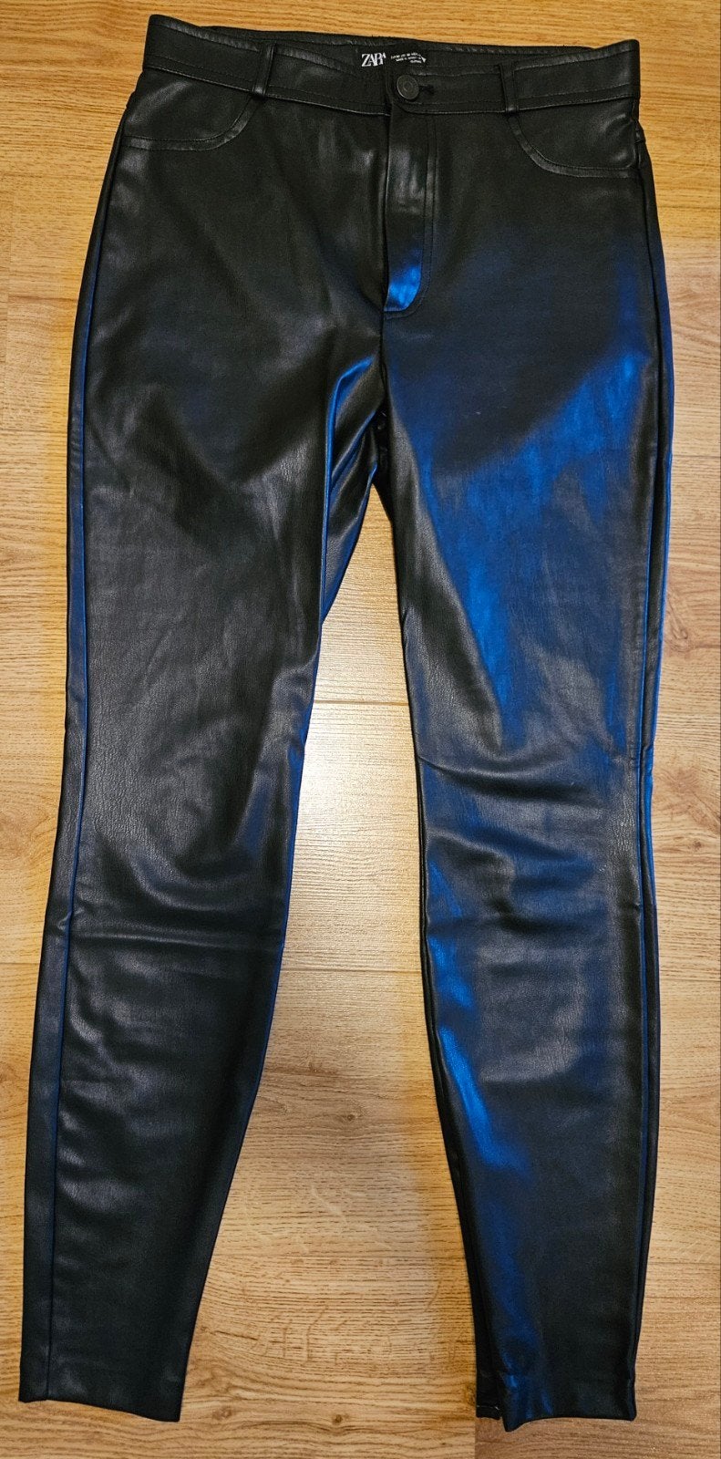 ZWARTE LEDERLOOK BROEK MAAT M, Ophalen of Verzenden, Zo goed als nieuw, Lang, Zara