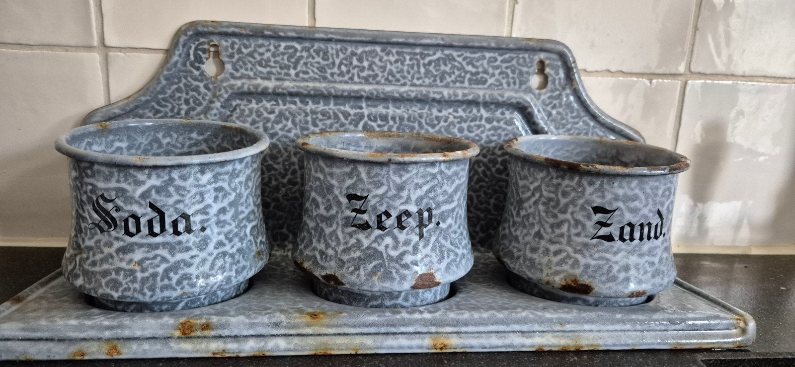 emaille  - Soda, Zeep, Zand, Ophalen of Verzenden