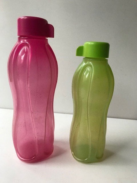2 x Tupperware eco bottle , waterfles , 500ml en 750 ml, Huis en Inrichting, Ophalen of Verzenden, Gebruikt, Drinkfles, Lekvrij