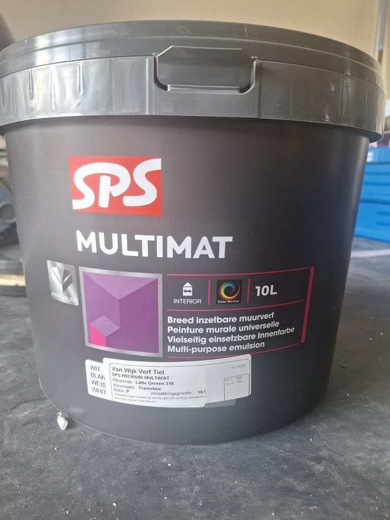 SPS Multimat Muurverf - 10L - Little Greene 319 Travertine, Doe-het-zelf en Verbouw, Verf, Beits en Lak, Ophalen, Nieuw