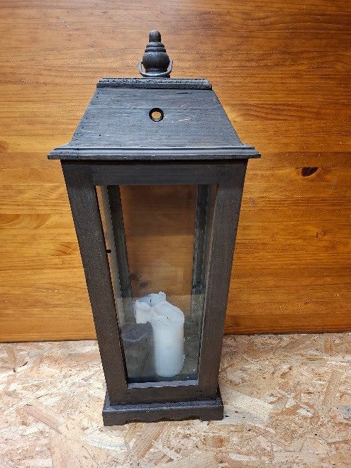 Houten Lantaarn (Windlicht), Windlicht, Gebruikt, Bruin, Ophalen of Verzenden