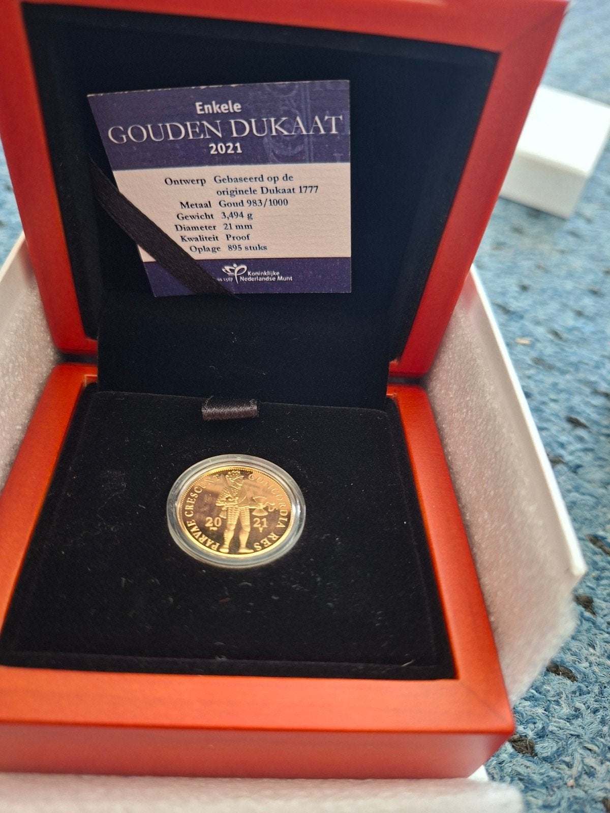 Enkele gouden dukaat 2021, Koningin Beatrix, Losse munt, Goud, Overige waardes