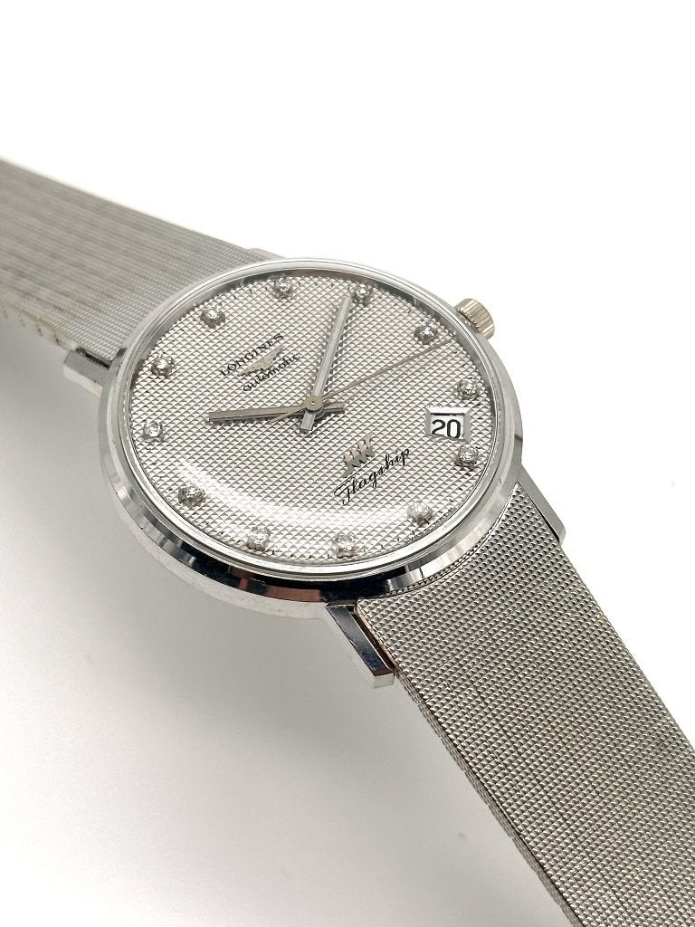Longines Ultra-Chron Flagship - ZELDZAAM - Witgoud, Gebruikt, Longines, Polshorloge, Ophalen of Verzenden