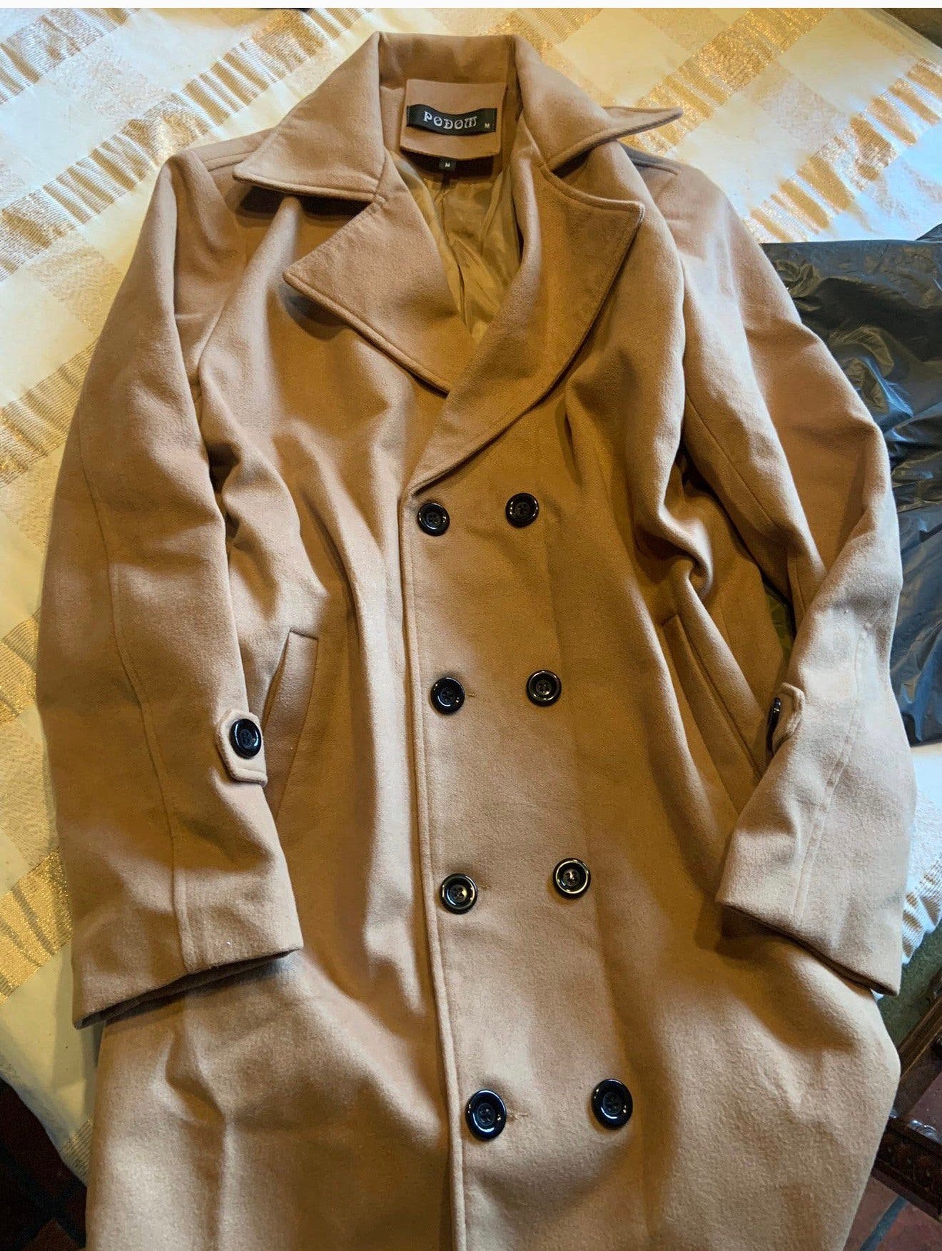 Podom Jas NIEUW M Beige Camel Bruin Dubbel knoop 4 seizoens, Maat 38/40 (M), Beige, Nieuw, M