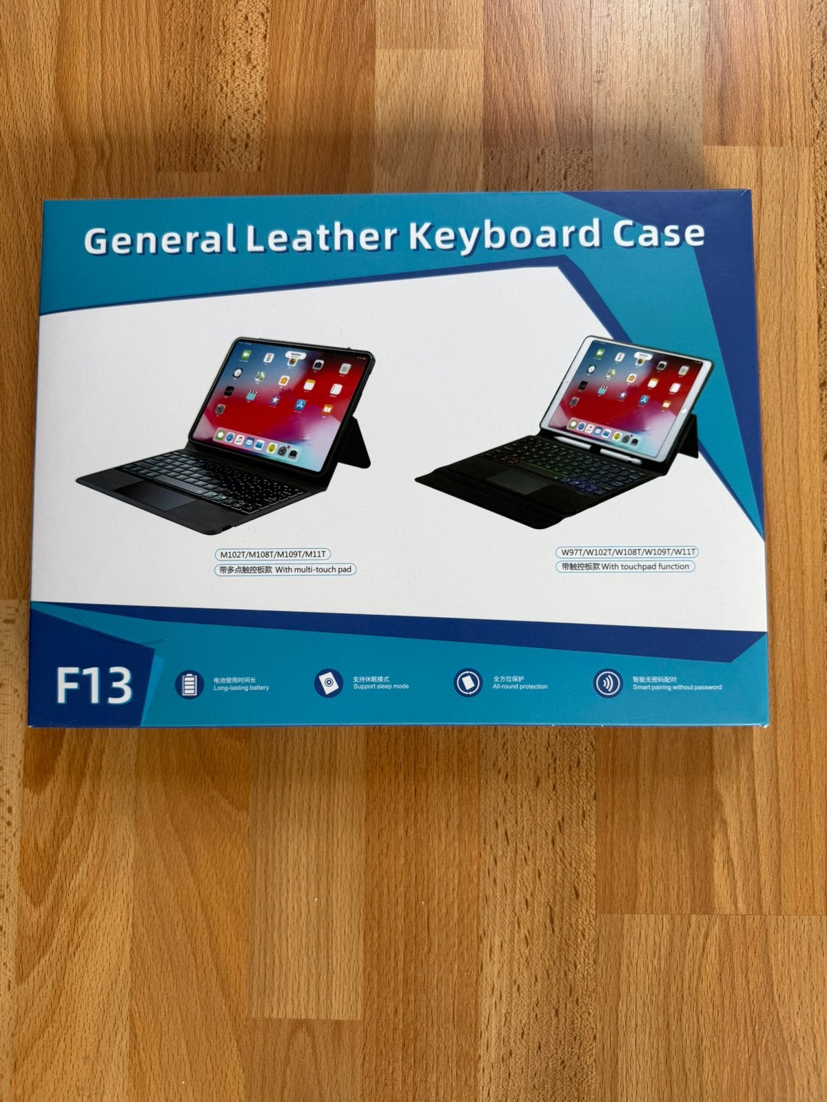 F13 Draadloos Toetsenbord Hoes voor 2019 iPad 10.2", Ophalen of Verzenden, Nieuw, 10 inch, Bescherming voor- en achterkant