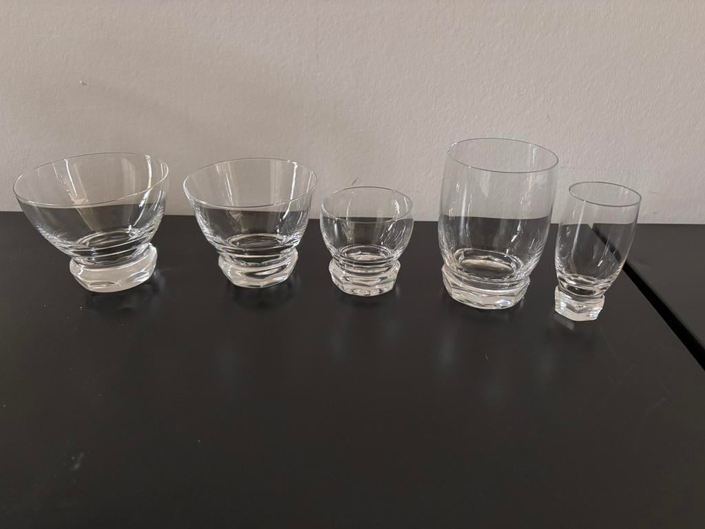 Rumba-servies van Andries Dirk Copier, Kristal 28 stuks, Antiek en Kunst, Ophalen