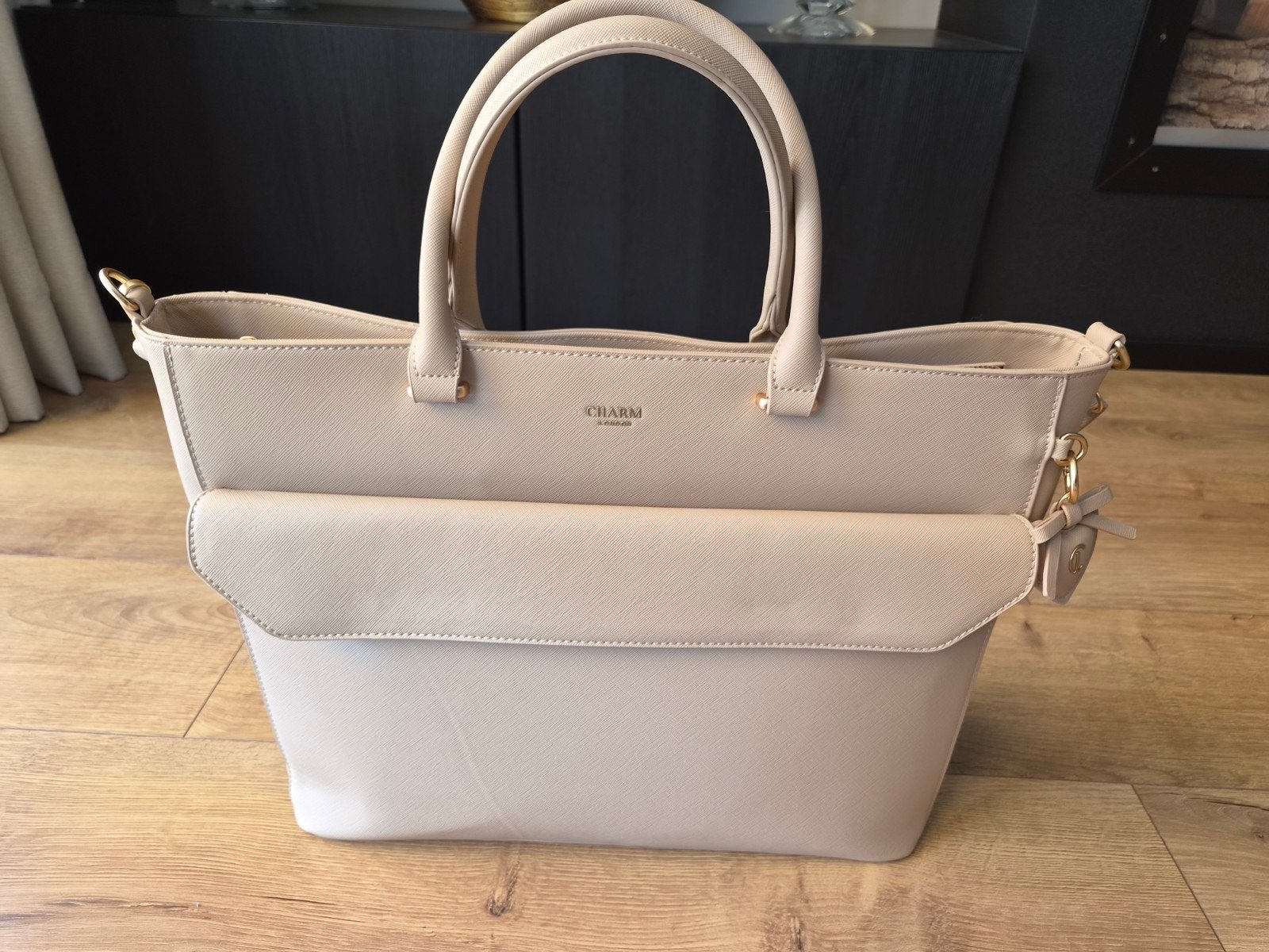 Charm London laptoptas/ schooltas 15 inch nieuw met prijskaa, Ophalen of Verzenden, Nieuw, Beige, Overige typen
